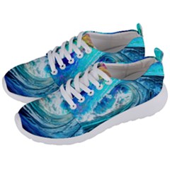 Tsunami Waves Ocean Sea Nautical Nature Water Painting Men s Lightweight Sports Shoes
