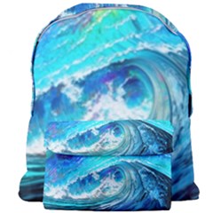 Tsunami Waves Ocean Sea Nautical Nature Water Painting Giant Full Print Backpack