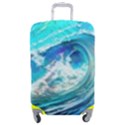 Tsunami Waves Ocean Sea Nautical Nature Water Painting Luggage Cover (Medium) View1