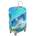 Tsunami Waves Ocean Sea Nautical Nature Water Painting Luggage Cover (Medium) View2