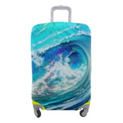 Tsunami Waves Ocean Sea Nautical Nature Water Painting Luggage Cover (Small)