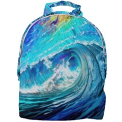 Tsunami Waves Ocean Sea Nautical Nature Water Painting Mini Full Print Backpack