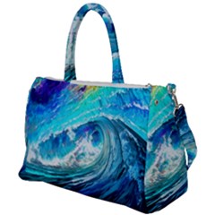 Tsunami Waves Ocean Sea Nautical Nature Water Painting Duffel Travel Bag