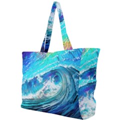 Tsunami Waves Ocean Sea Nautical Nature Water Painting Simple Shoulder Bag