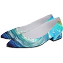 Tsunami Waves Ocean Sea Nautical Nature Water Painting Women s Low Heels View2