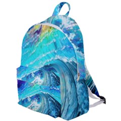 Tsunami Waves Ocean Sea Nautical Nature Water Painting The Plain Backpack