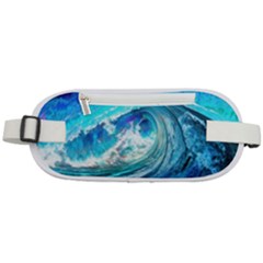 Tsunami Waves Ocean Sea Nautical Nature Water Painting Rounded Waist Pouch