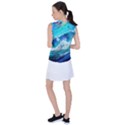 Tsunami Waves Ocean Sea Nautical Nature Water Painting Women s Sleeveless Sports Top View2