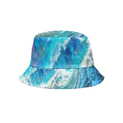 Tsunami Waves Ocean Sea Nautical Nature Water Painting Bucket Hat (Kids)