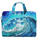 Tsunami Waves Ocean Sea Nautical Nature Water Painting MacBook Pro 13  Double Pocket Laptop Bag View2