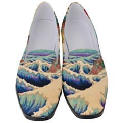Wave Japanese Mount Fuji Woodblock Print Ocean Women s Classic Loafer Heels
