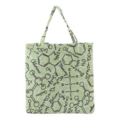 Multicolored Chemical Bond Illustration Chemistry Formula Science Grocery Tote Bag by Cowasu