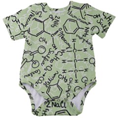 Multicolored Chemical Bond Illustration Chemistry Formula Science Baby Short Sleeve Bodysuit by Cowasu
