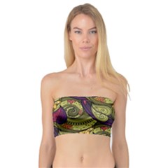 Pattern Vector Texture Style Garden Drawn Hand Floral Bandeau Top