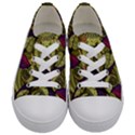 Pattern Vector Texture Style Garden Drawn Hand Floral Kids  Low Top Canvas Sneakers View1