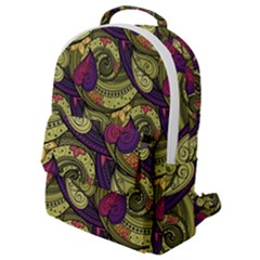 Pattern Vector Texture Style Garden Drawn Hand Floral Flap Pocket Backpack (small) by Cowasu