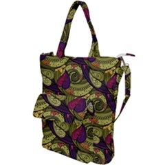 Pattern Vector Texture Style Garden Drawn Hand Floral Shoulder Tote Bag