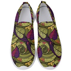 Pattern Vector Texture Style Garden Drawn Hand Floral Men s Slip On Sneakers