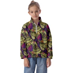 Pattern Vector Texture Style Garden Drawn Hand Floral Kids  Half Zip Hoodie by Cowasu