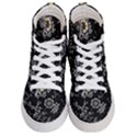 White And Yellow Floral And Paisley Illustration Background Women s Hi-Top Skate Sneakers View1