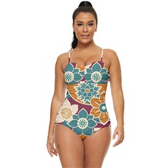 Japanese Folk Art Retro Full Coverage Swimsuit by danenraven