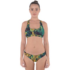 Tiger Cross Back Hipster Bikini Set