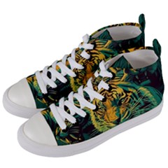 Tiger Women s Mid-top Canvas Sneakers by danenraven