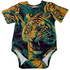Tiger Baby Short Sleeve Bodysuit by danenraven