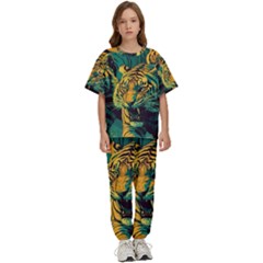 Tiger Kids  Tee And Pants Sports Set by danenraven