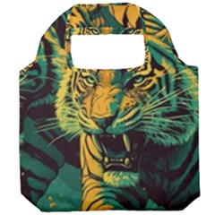 Tiger Foldable Grocery Recycle Bag by danenraven