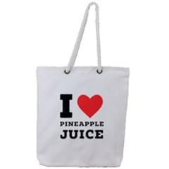 I Love Pineapple Juice Full Print Rope Handle Tote (large) by ilovewhateva