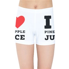I Love Pineapple Juice Kids  Sports Shorts by ilovewhateva