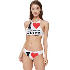 I Love Strawberry Juice Banded Triangle Bikini Set by ilovewhateva