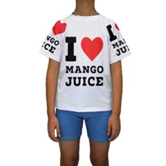 I love mango juice  Kids  Short Sleeve Swimwear