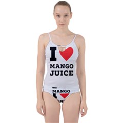 I love mango juice  Cut Out Top Tankini Set