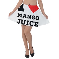 I Love Mango Juice  Velvet Skater Skirt by ilovewhateva