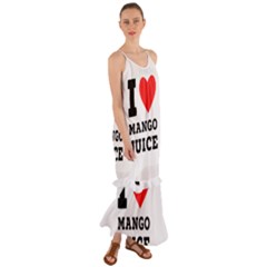 I love mango juice  Cami Maxi Ruffle Chiffon Dress