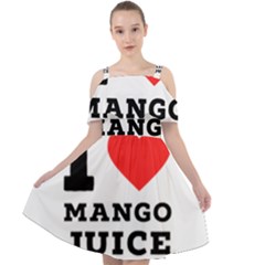 I love mango juice  Cut Out Shoulders Chiffon Dress