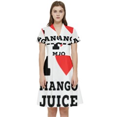 I love mango juice  Short Sleeve Waist Detail Dress