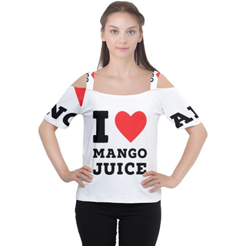 I Love Mango Juice  Cutout Shoulder Tee by ilovewhateva