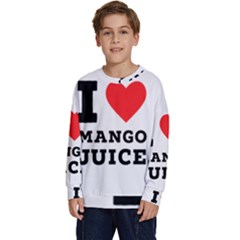 I love mango juice  Kids  Long Sleeve Jersey