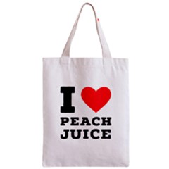 I Love Peach Juice Zipper Classic Tote Bag by ilovewhateva