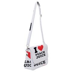 I Love Peach Juice Shoulder Bag With Back Zipper by ilovewhateva