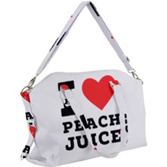 I Love Peach Juice Canvas Crossbody Bag by ilovewhateva