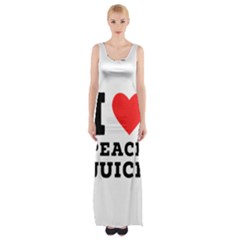 I Love Peach Juice Thigh Split Maxi Dress by ilovewhateva