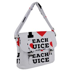 I Love Peach Juice Buckle Messenger Bag by ilovewhateva