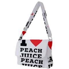 I Love Peach Juice Full Print Messenger Bag (s) by ilovewhateva