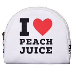 I Love Peach Juice Horseshoe Style Canvas Pouch by ilovewhateva