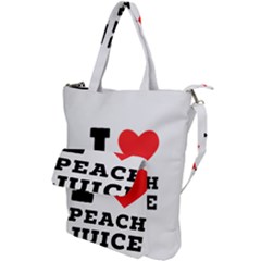 I Love Peach Juice Shoulder Tote Bag by ilovewhateva