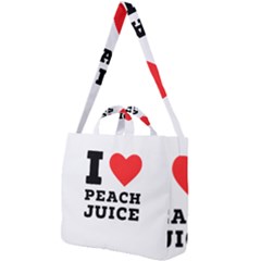 I Love Peach Juice Square Shoulder Tote Bag by ilovewhateva